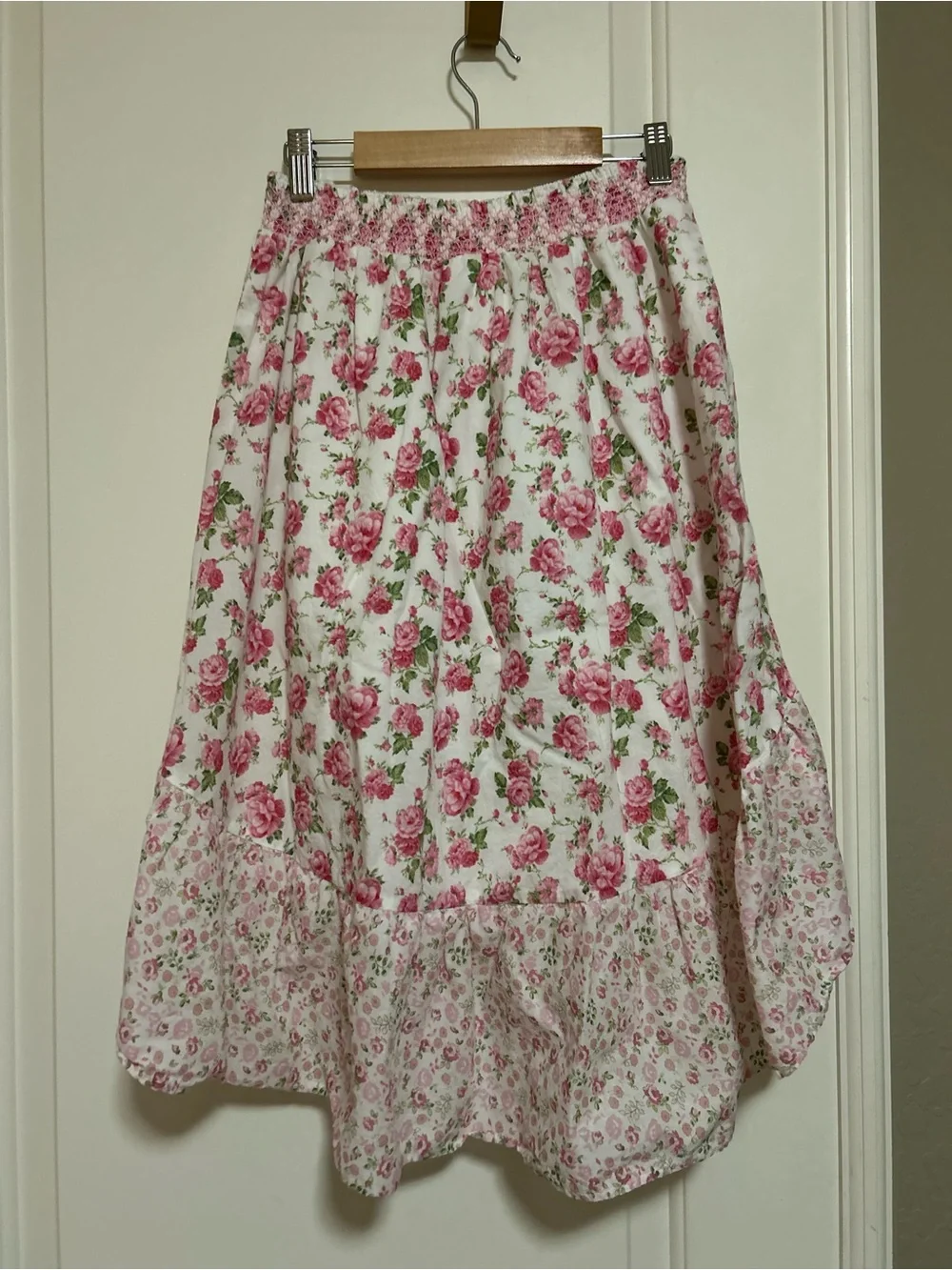 💓🌸🌷LoveShackFancy x American Girl Pink Floral High-Low Tiered Skirt🌸🌷💓_13